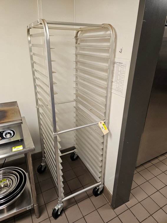 Aluminum Sheet Pan Rack on Wheels, 20"x26"x69"