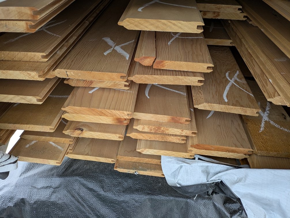 Hemlock 1"x6" Tongue and Groove V 4 Edges, Kiln Dried, Grade: Outs,  700 Sq. Ft., 8' Lengths