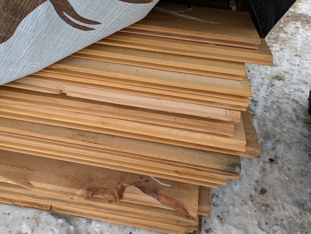 Hemlock 1"x6" Tongue and Groove V 4 Edges, Kiln Dried, Grade: Outs,  922 Sq. Ft., 9' Lengths
