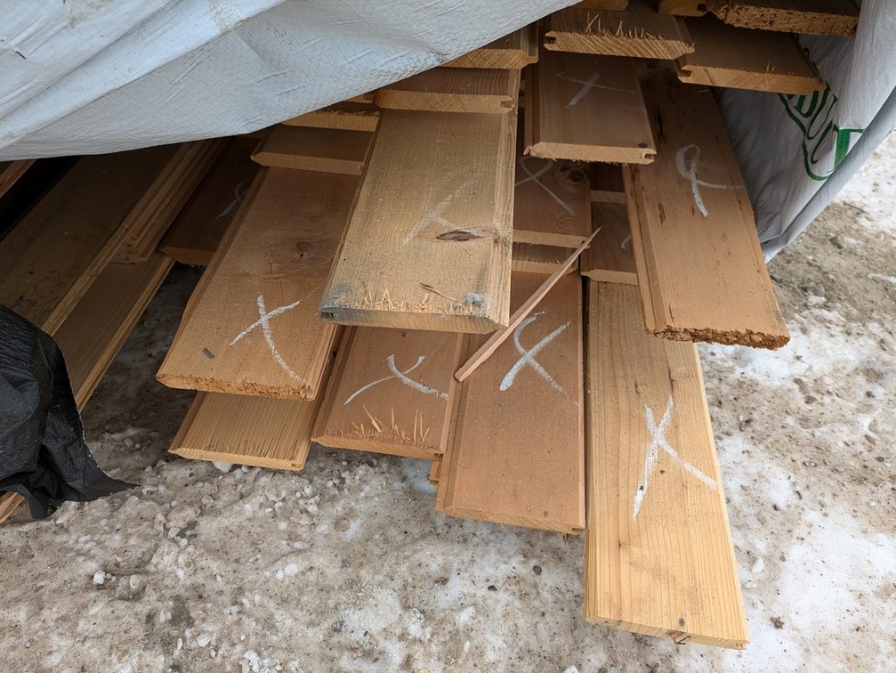 Hemlock 1"x6" Tongue and Groove V 4 Edges, Kiln Dried, Grade: Outs,   396 Sq. Ft., 4' Lengths