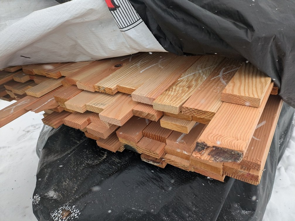 Douglas Fir 1"x3" S4S EE, Kiln Dried, Grade: Outs, 792 Linear Feet, 4' Lengths