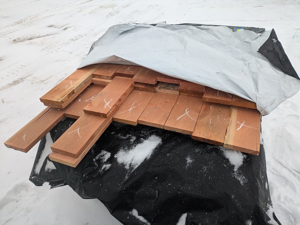 Douglas Fir 1.25"x5.5" S4S EE, Kiln Dried, Grade: Outs, 105 Linear Feet, Assorted Lengths