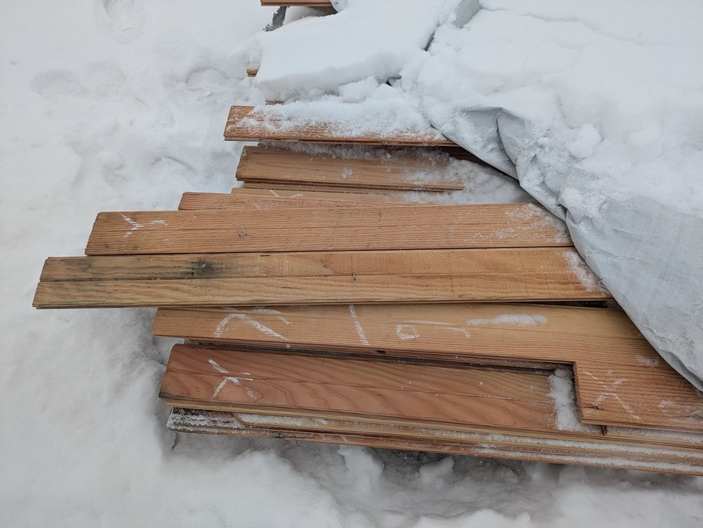 Douglas Fir 5/8"x4" Beaded Ceiling, Kiln Dried, Grade: Outs, 510 Sq. Ft., Various lengths up to 8'