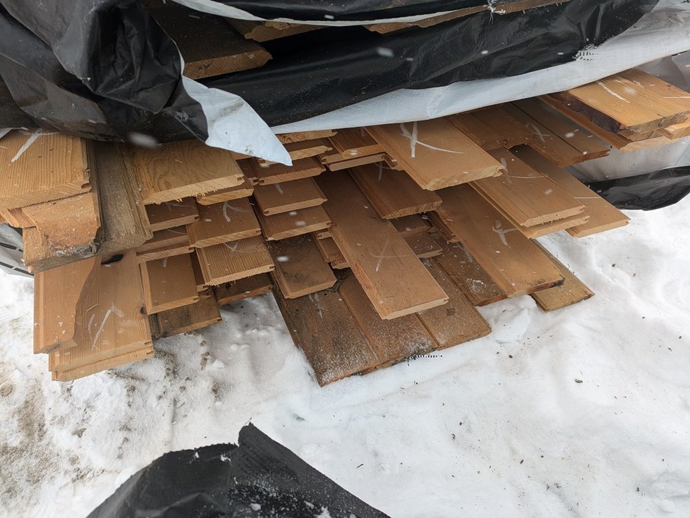 Hemlock 1"x6" Tongue and Groove V 4 Edges, Kiln Dried, Grade: Outs,  437 Sq. Ft., 4' Lengths