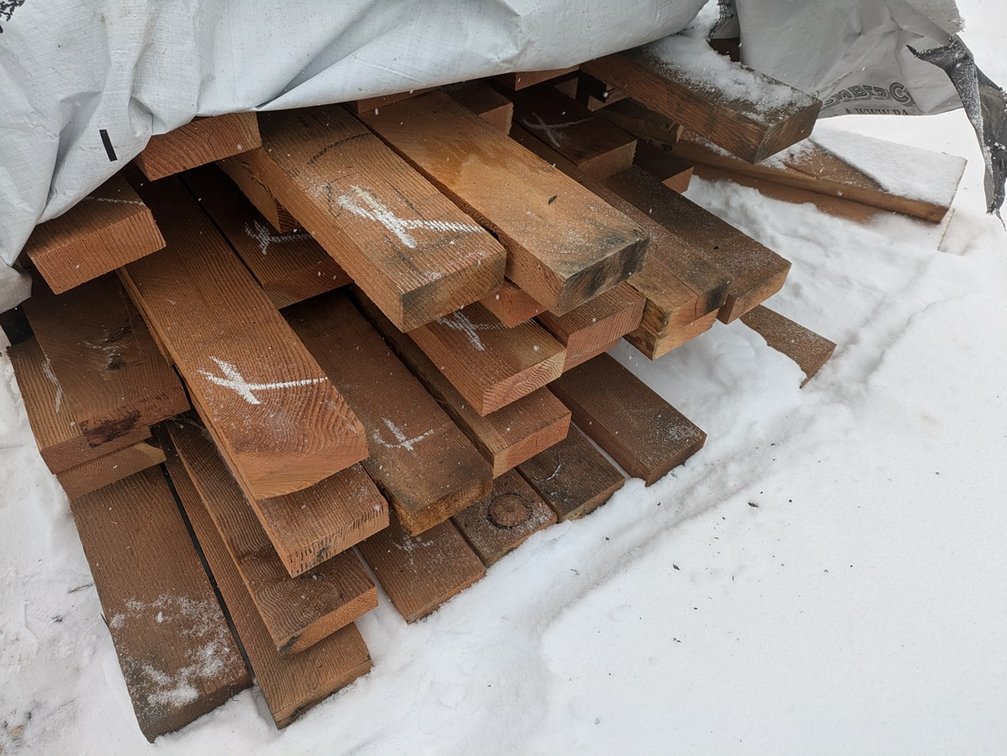Douglas Fir 1 7/8" x 4 7/8", Kiln Dried, Grade: Outs, 403 Linear Feet, 3', 4' and 5' Lengths