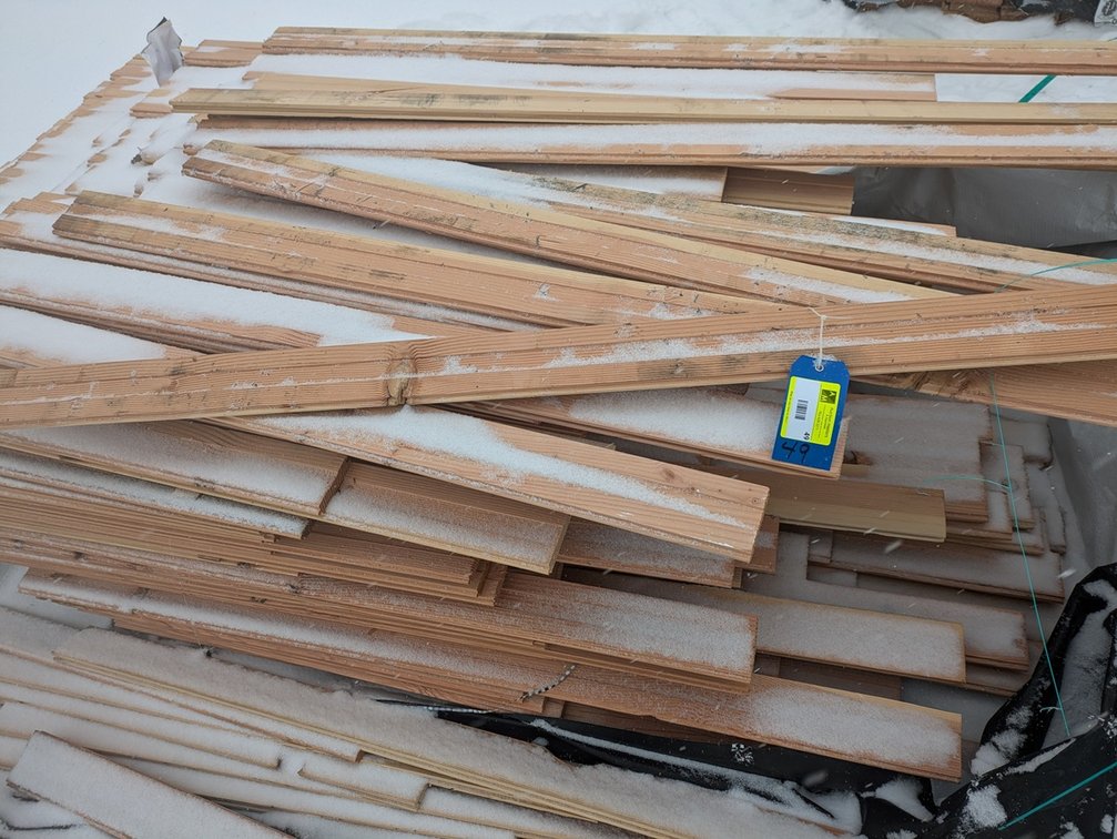 Douglas Fir 1"x4" Tongue and Groove Flooring, Kiln Dried, Grade: Outs, 433 Sq. Ft., 4' to 5' Lengths