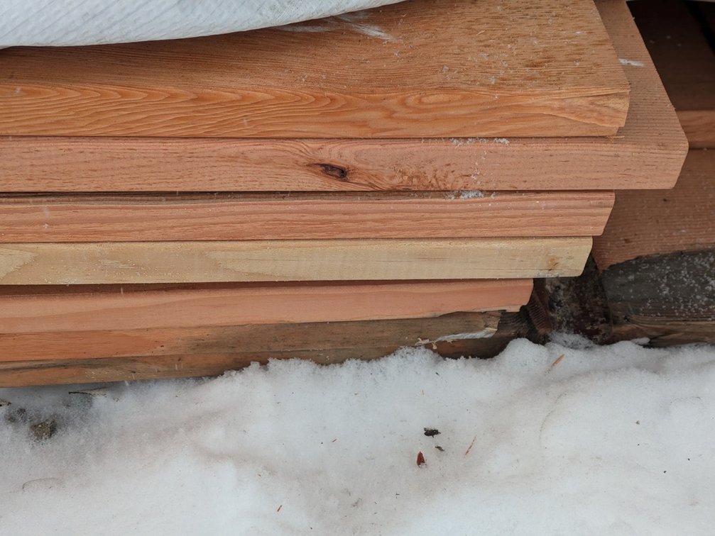 Douglas Fir 1.25"x5.5" S4S EE, Kiln Dried, Grade: Outs, 222 Linear Feet, Assorted Lengths