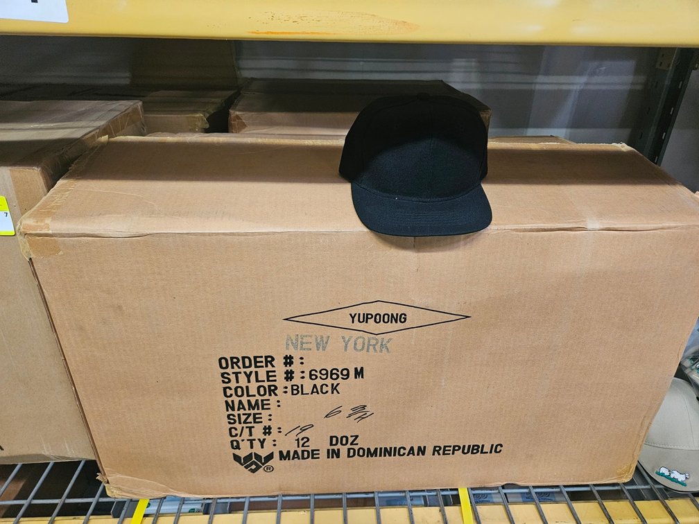 4 Cases Assorted Hats, 144 Per Case, Colors include Black, Black/Gold, More
