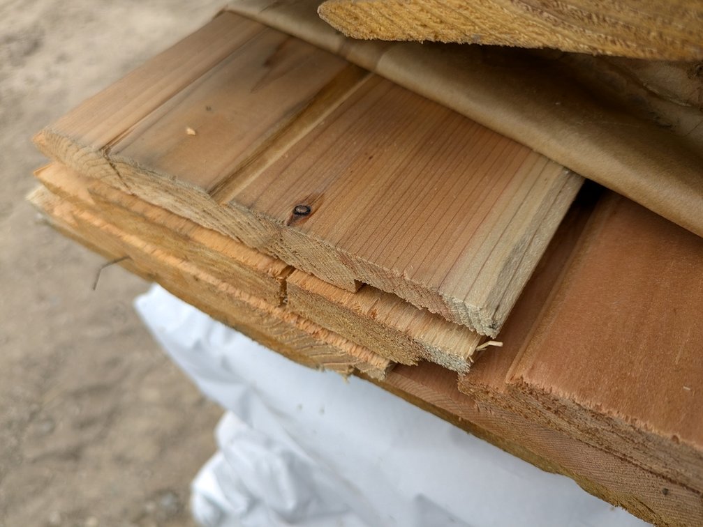 Western Red Cedar 1"x8" Utility Channel Bandsawn, Kiln Dried, 306 Linear Feet, 165 Sq. Ft., 14' and 16' Lengths