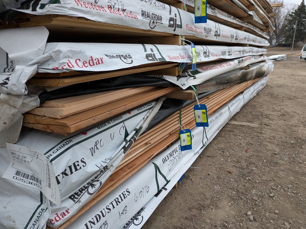 Western Red Cedar 1"x8" Utility Thick Butt Bevel, Kiln Dried,240 Linear Feet, 130 Sq. Ft., 16' Lengths