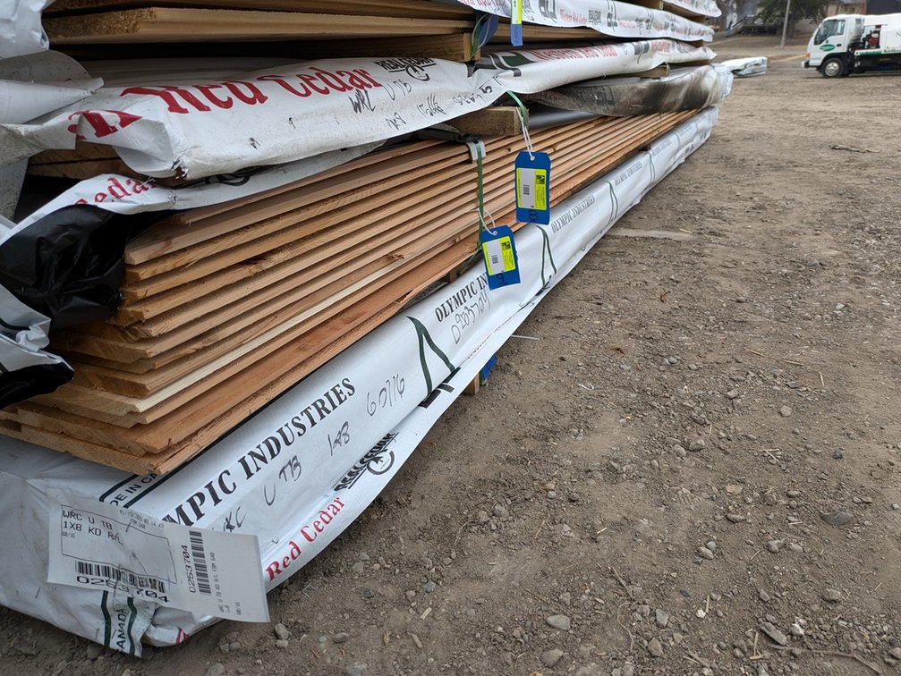 Western Red Cedar 1"x10" Utility Channel Grn, 1010 Linear Feet, 715 Sq. Ft. 16' Lengths