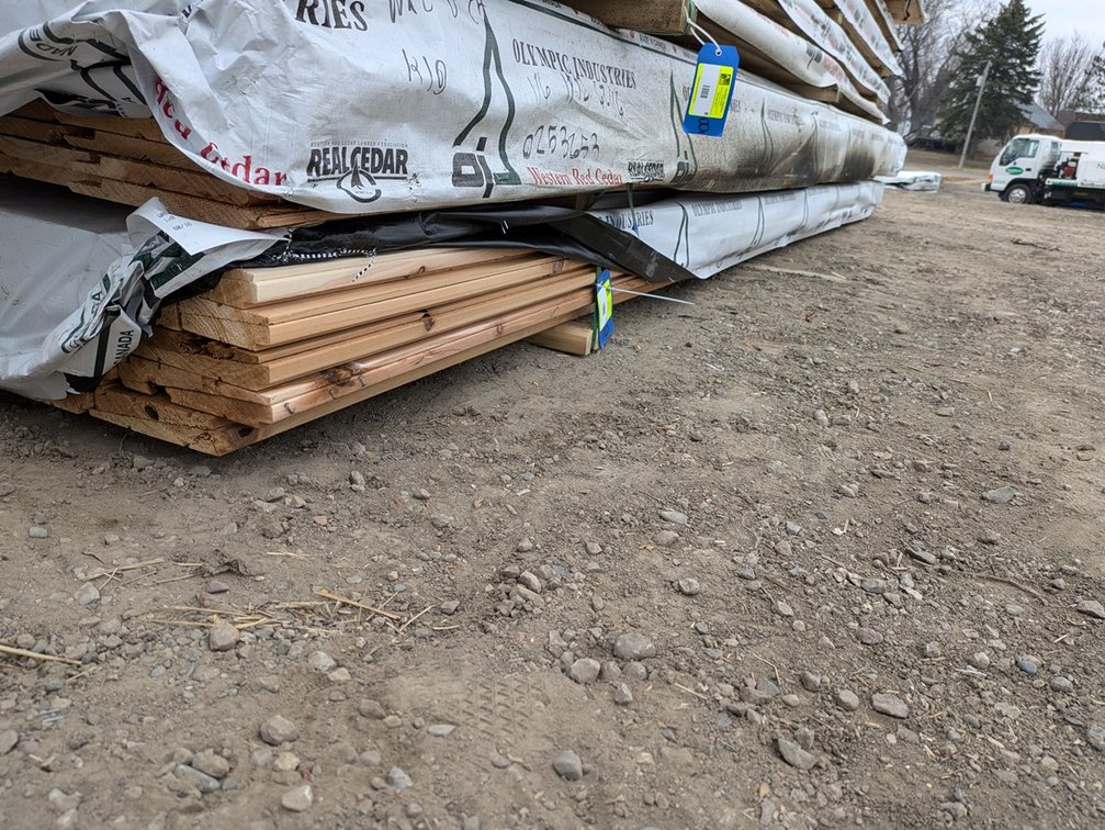 Western Red Cedar 1"x8" Utility Thick Butt Bevel, Kiln Dried, 960 Linear Feet, 520 Sq. Ft., 16' Lengths