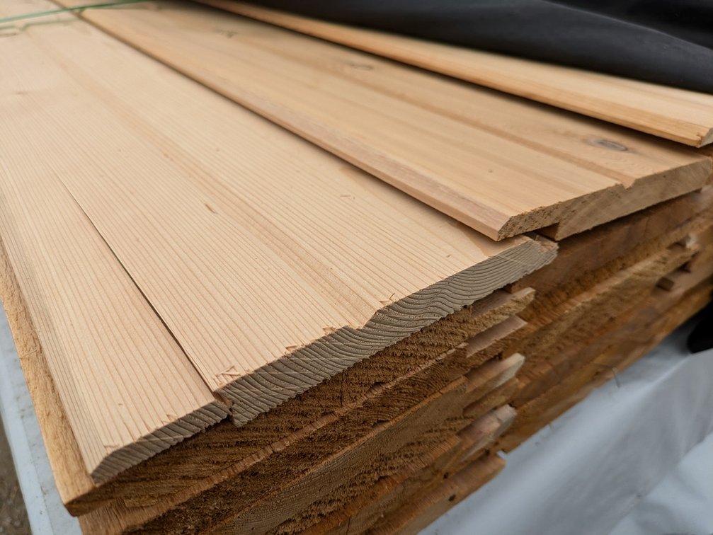 Western Red Cedar 1"x8" Utility Channel Bandsawn, Kiln Dried, 624 Linear Feet, 338 Sq. Ft., 12' Lengths