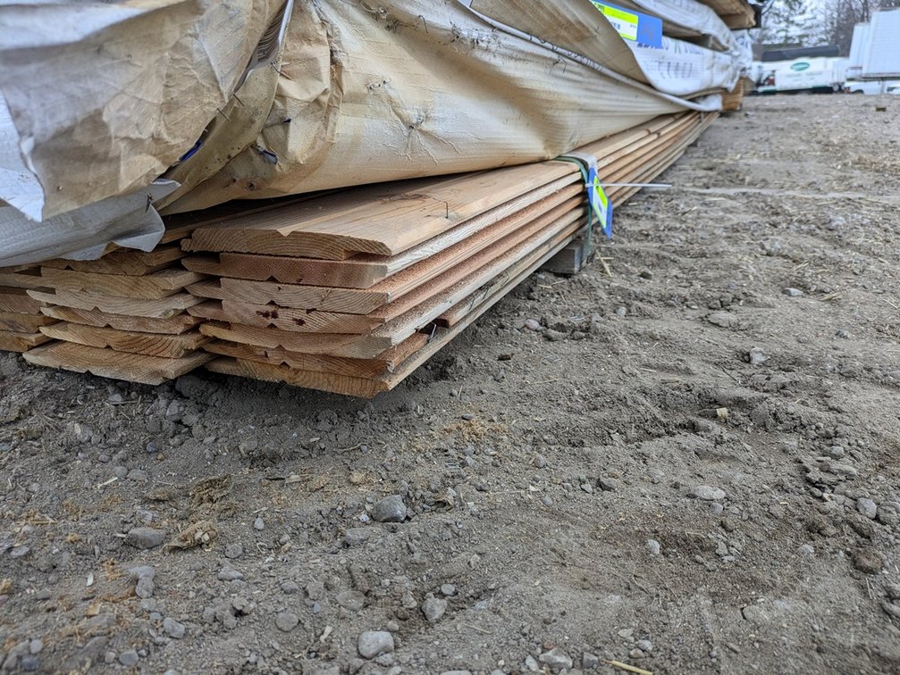 Western Red Cedar 1"x8" Utility Channel Bandsawn, Kiln Dried, 456 Linear Feet, 247 Sq. Ft., 10' and 12' Lengths