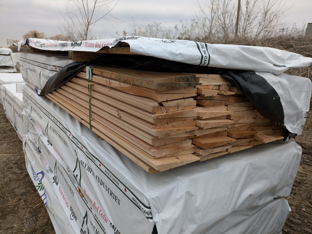 Western Red Cedar 1"x8" Utility Thick Butt Bevel, Kiln Dried, 864 Linear Feet, 468 Sq. Ft., 8' Lengths