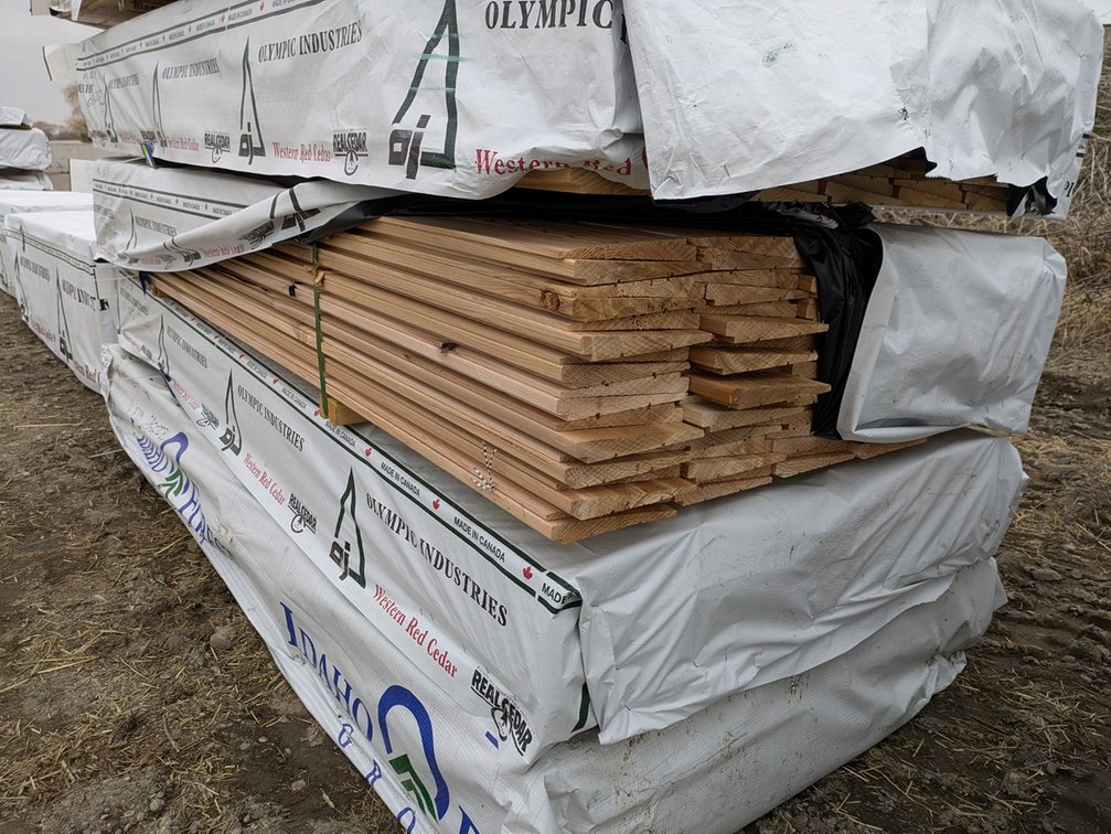 Western Red Cedar 1"x8" Utility Thick Butt Bevel, Kiln Dried, 864 Linear Feet, 468 Sq. Ft., 8' Lengths