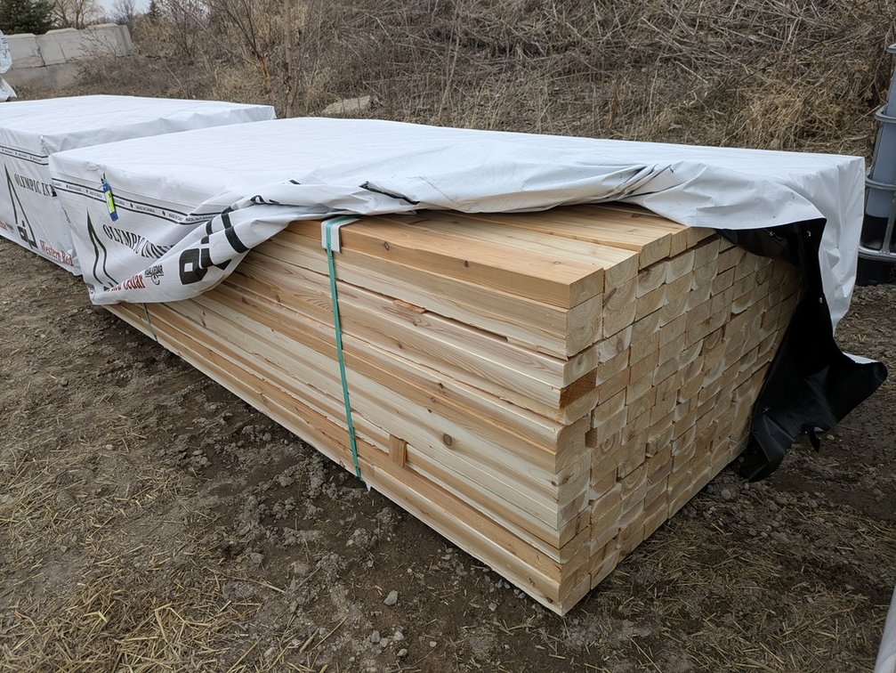 Western Red Cedar 2"x4" Utility S4S, Kiln Dried, 1663 Linear Feet, 8' Lengths