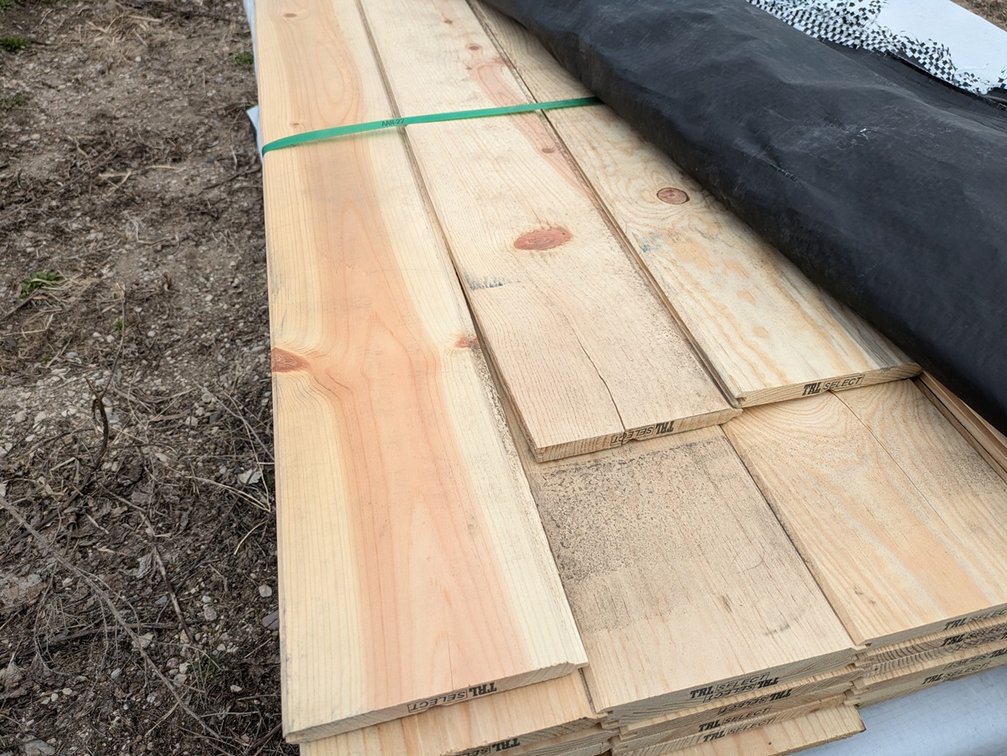 Pine 1"x8" WP4 Outs, 12 Linear Feet, 7 Sq. Ft., 6' Lengths