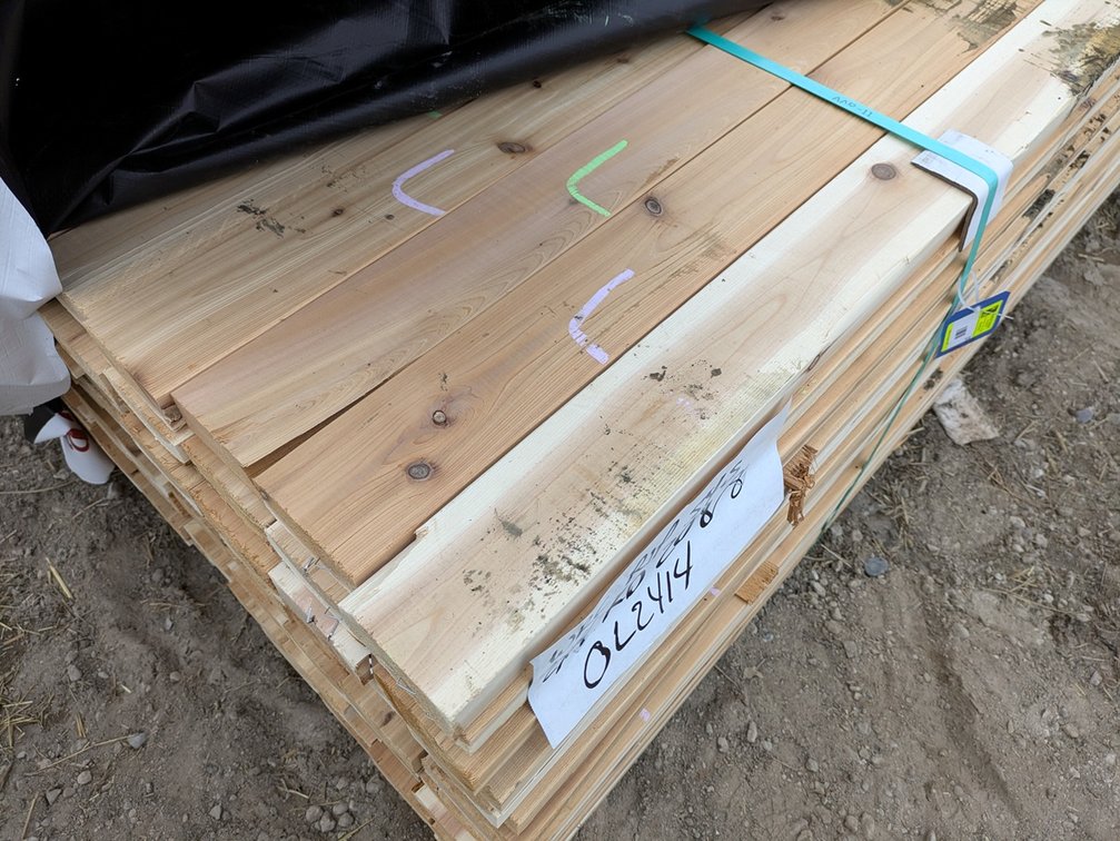 Western Red Cedar 2"x4" Utility S4S, Kiln Dried, 1664 Linear Feet, 8' Lengths
