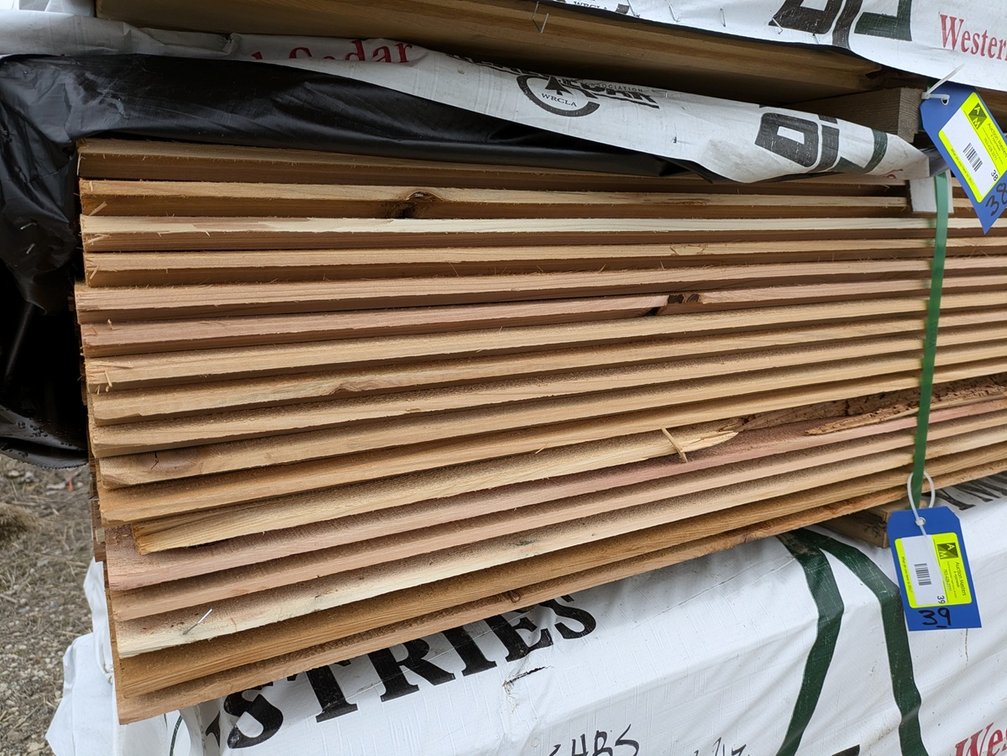 Western Red Cedar 1"x10" Utility Channel Grn, 1080 Linear Feet, 765 Sq. Ft. 12' Lengths