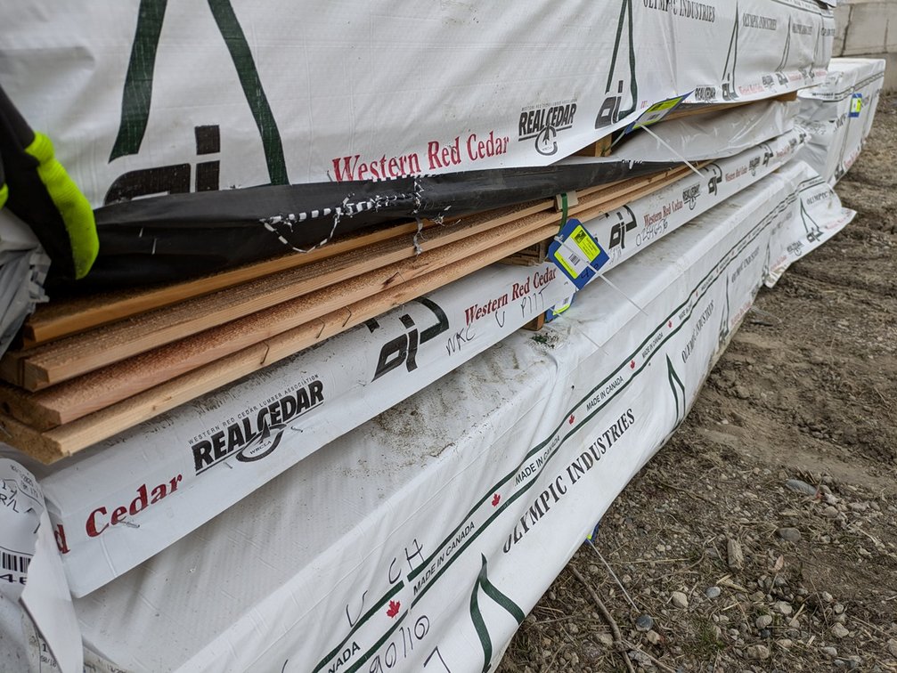 Western Red Cedar 1"x8" Utility Channel Bandsawn, Kiln Dried, 340 Linear Feet, 184 Sq. Ft., 10' Lengths
