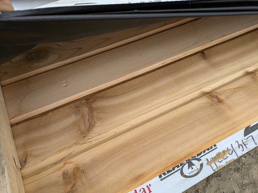 Western Red Cedar 1"x8" Utility Channel Bandsawn, Kiln Dried, 192 Linear Feet, 104 Sq. Ft., 16' Lengths