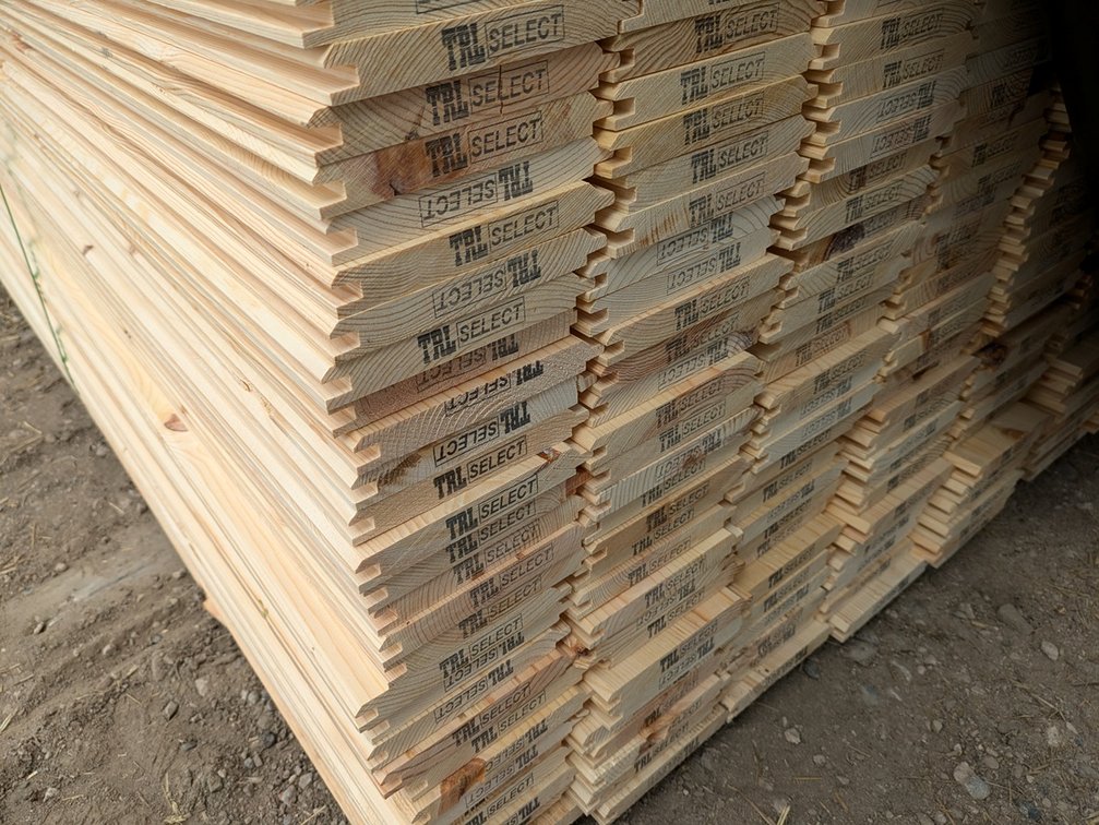 Pine 1"x6" WP4 Nickel Gap Outs, 2896 Linear Feet, 1207 Sq. Ft., 8' Lengths