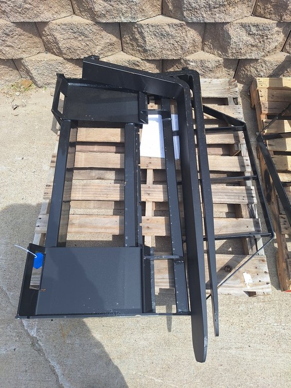 2025 Mower King Skid Steer Forks, Adjustable, Quick Attach, 4,000 Lb. Rating, Unused