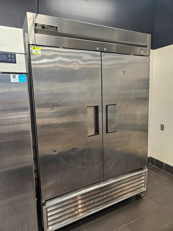 True 2 Door Refrigerator on Wheels, Model T-49, 115V, 54"x30"x84"