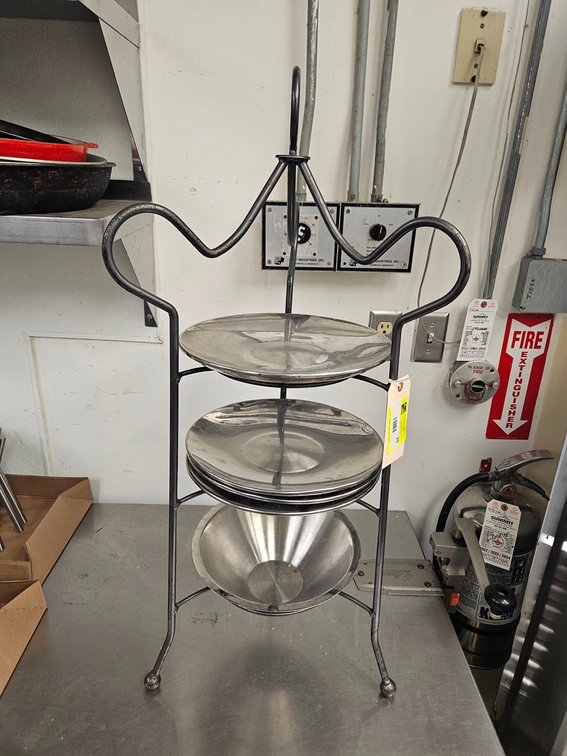 3 Tier Food Stand with Serving Platters, 16"x34"