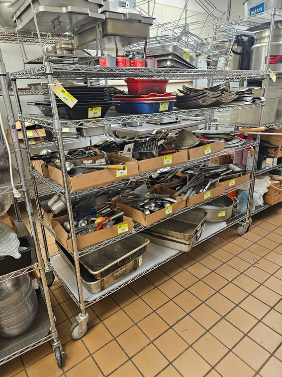 Wire 5 Tier Shelf on Wheels, 72"x24"x59"