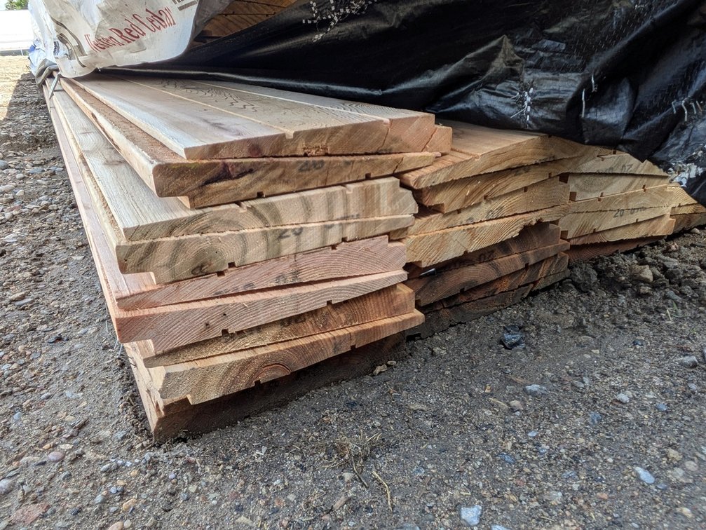 Western Red Cedar, 1x8 Utility, Thick Butt Bevel, Kiln Dried, 1080 Linear Feet, 618 Sq. Ft., 20' Lengths 