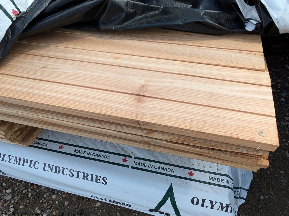 Western Red Cedar, 1x8 Utility, Thick Butt Bevel, Kiln Dried, 1784 Linear Feet, 1022 Sq. Ft., 18' to 20' Lengths