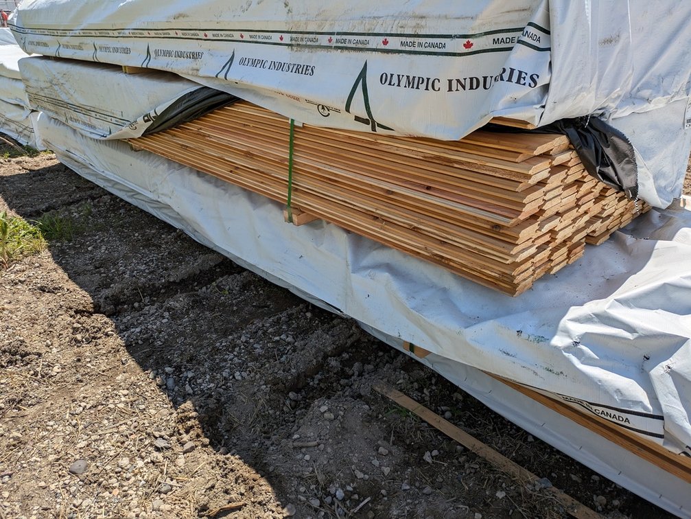 Western Red Cedar, 1x4 Utility, Kiln Dried, Tongue & Groove V-Joint, 2808 Linear Feet, 731 Sq. Ft., 12' Lengths