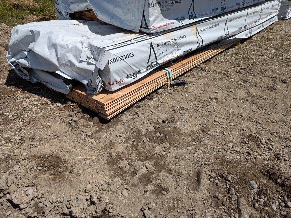 Western Red Cedar, 1x4 Utility, Kiln Dried, Tongue & Groove V-Joint, 924 Linear Feet, 240 Sq. Ft., 14' Lengths