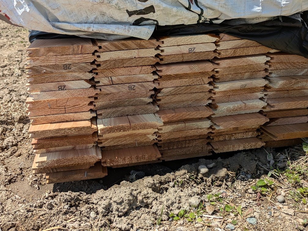 Western Red Cedar, 1x6 Utility Nickel Gap, Kiln Dried, Tongue & Groove V-Joint, 1088 Linear Feet, 465 Sq. Ft., 8' Lengths