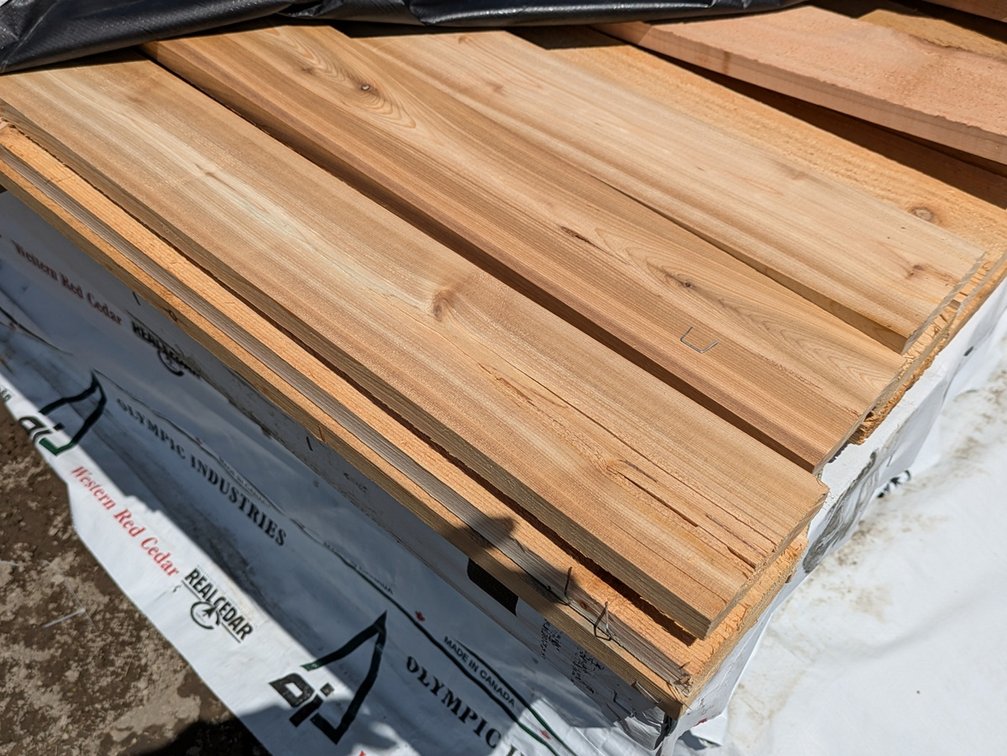 Western Red Cedar, 1x4 Utility, Kiln Dried, Ideal for Fence Boards - Pickets, 198 Linear Feet, 6' Lengths