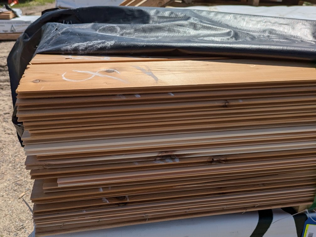 Western Red Cedar, 1x6 Utility Nickel Gap, Kiln Dried, Tongue & Groove V-Joint, 1152 Linear Feet, 492 Sq. Ft., 8' Lengths