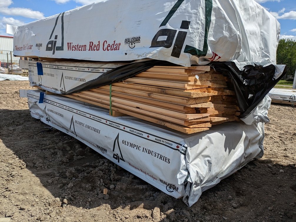 Western Red Cedar, 1x8 Utility, Thick Butt Bevel Siding, Kiln Dried, 864 Linear Feet, 513 Sq. Ft., 8' Lengths