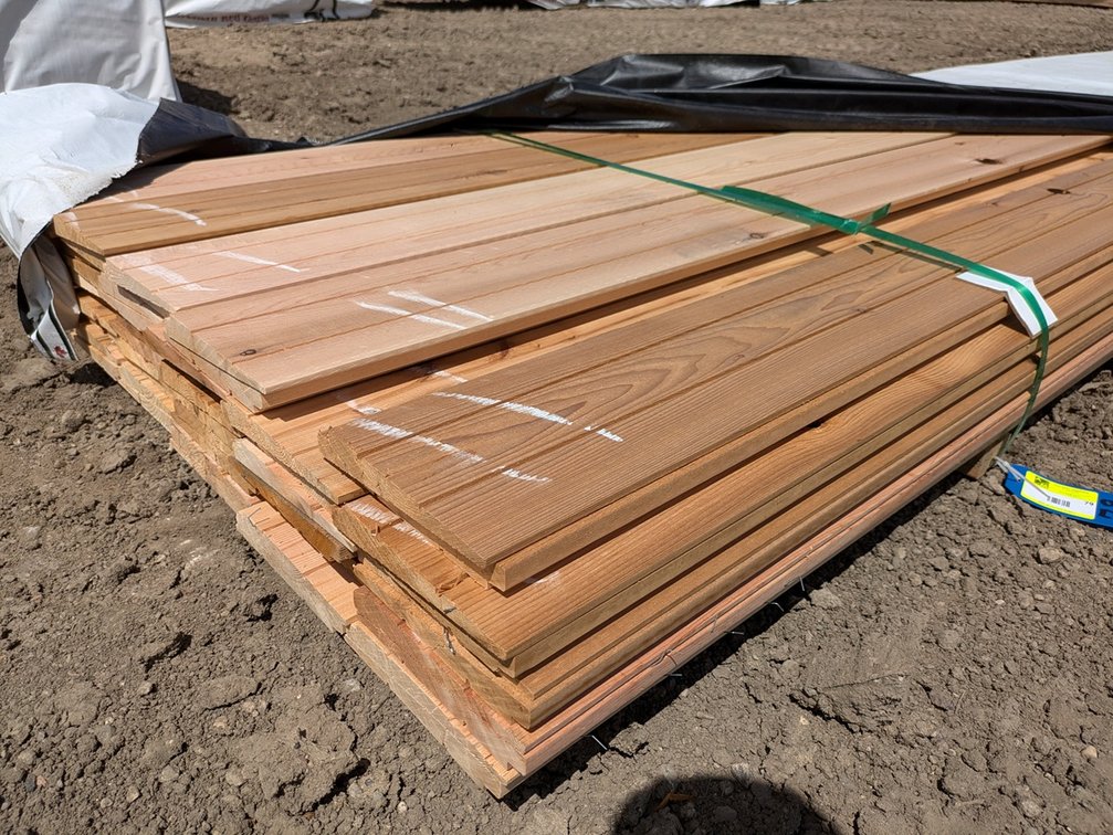 Western Red Cedar, 1x8 Utility, Thick Butt Bevel Siding, Kiln Dried, 928 Linear Feet, 551 Sq. Ft., 16' Lengths