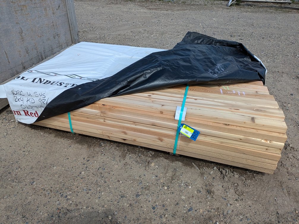 Western Red Cedar 2 x 4 Utility, Kiln Dried, 588 Linear Feet, 6' Lengths
