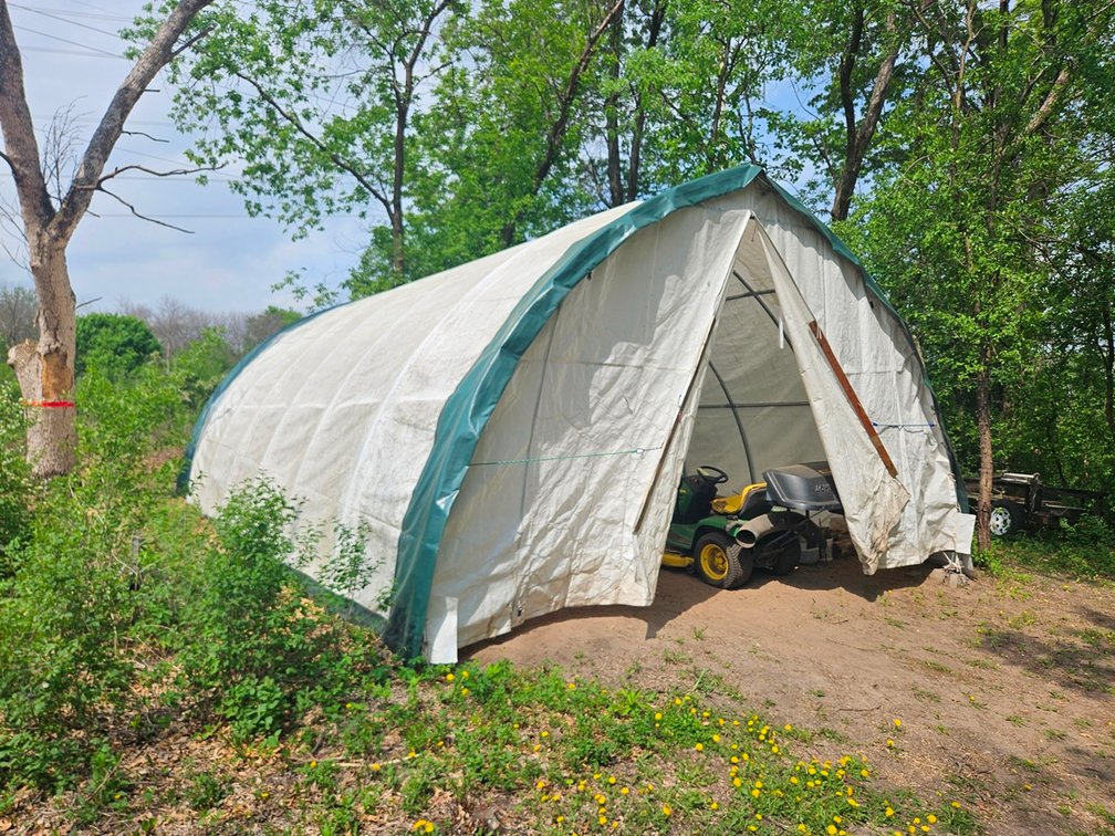 Metal Frame Hoop House, 20'x30'x12', Model 203012GL-8P