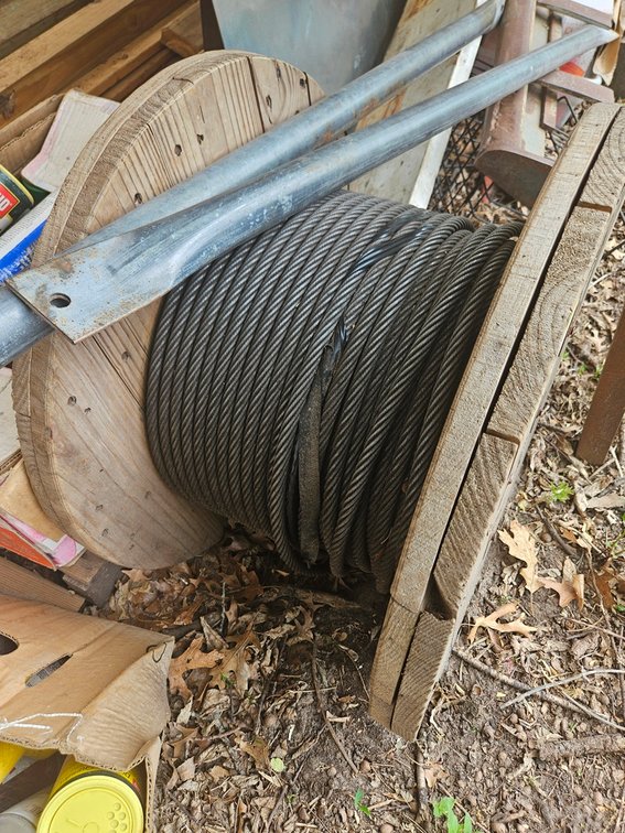 Spool of Heavy Gauge Metal Rope