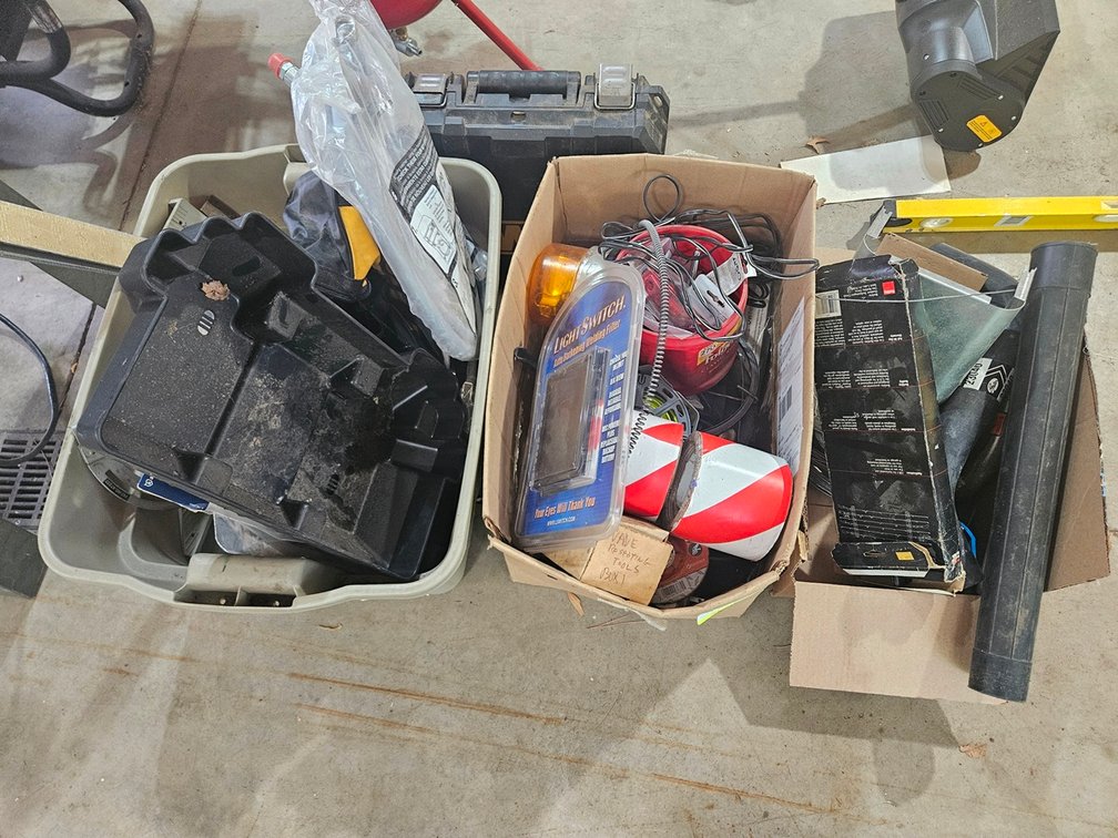 Assorted in 3 Boxes, Battery Tray, Tape, More