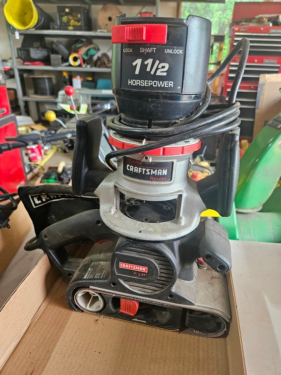 Craftsman 1.5 HP Router, Craftsman 3"x21" Belt Sander