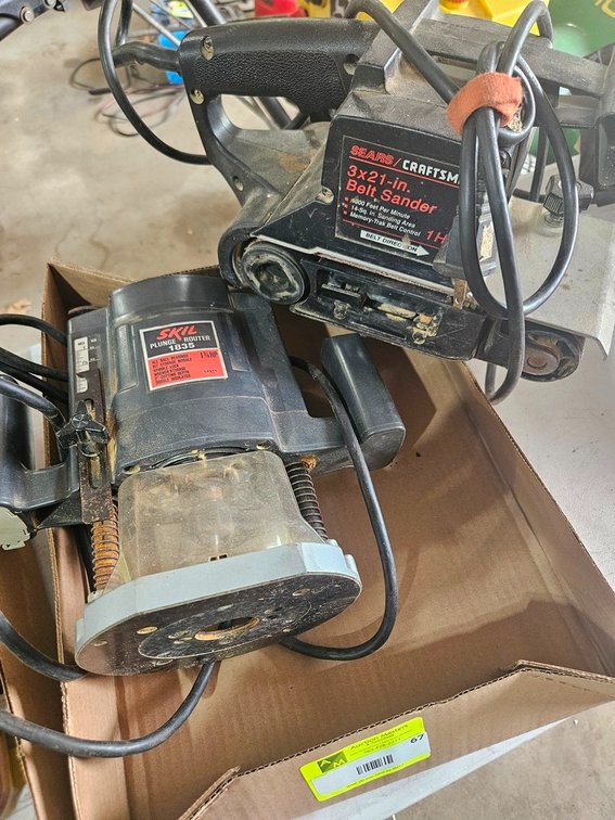 Craftsman 3"x21" Belt Sander, Skil 1835 Plunge Router