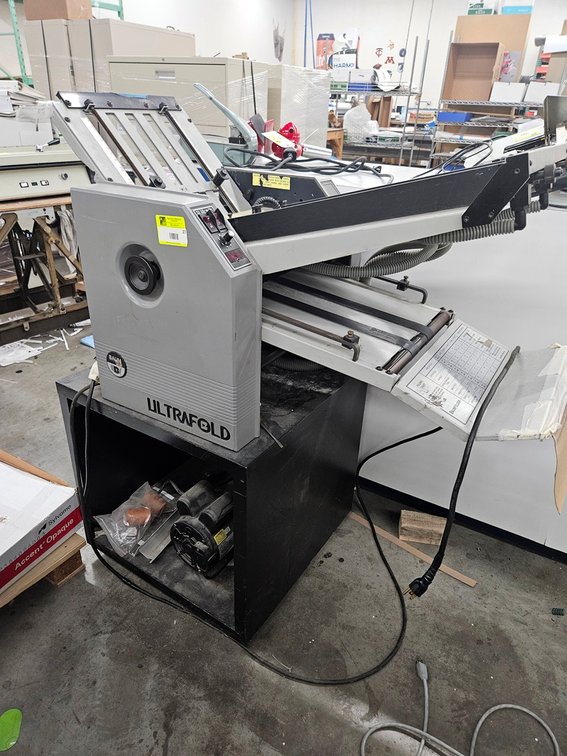 Baum Ultrafold Machine on Stand with Wheels, 115V