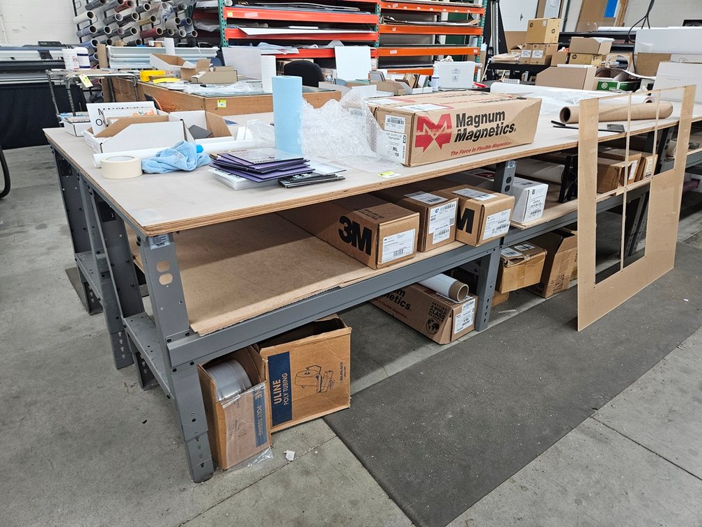 Shop Table with Undershelf, 120"x60"x36"