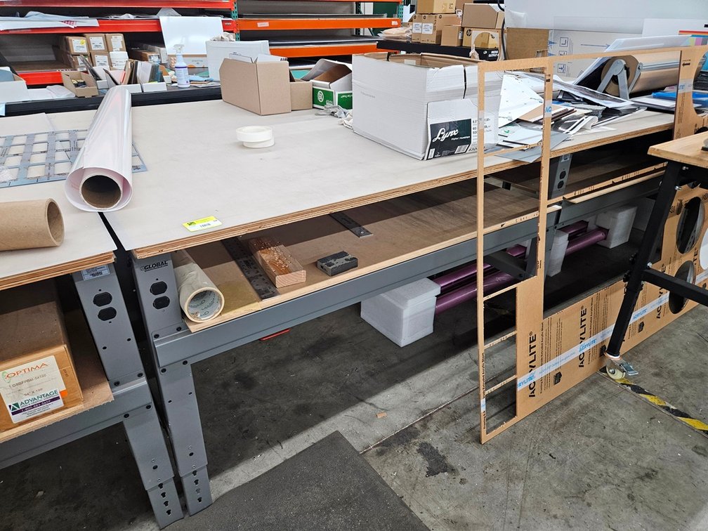 Shop Table with Undershelf, 120"x60"x36"