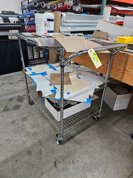 Wire 3 Tier Cart, 41"x24"x38"